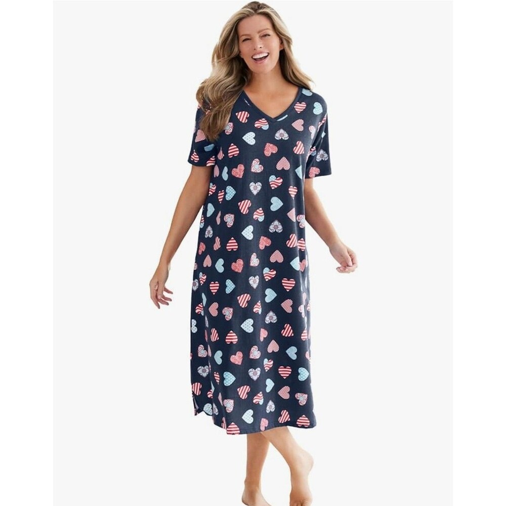Dreams & Co USA Patriotic Heart Sleepshirt